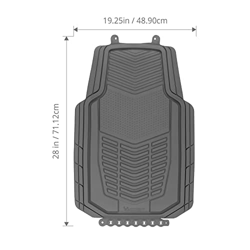Michelin All-Weather Car Floor Mats Heavy Duty Floor Mats Protection, 4 pcs, Smart Trim Tailor Fit, Clint Back, Secure GripClip, Full Coverage Odorless Non-Slip Car Floor Mats – FL1018 Gray