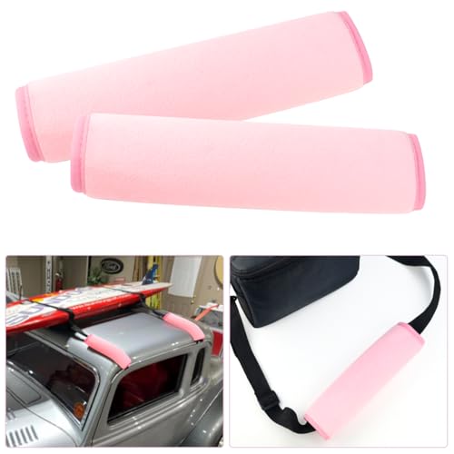 yuntop 2 PCS Car Seat Belt Pads Cover Soft Seat Belt Shoulder Pad Safety Belt Strap Shoulder Pad Comfortable Driving Compatible with Most Cars Helps Protect You Neck and Shoulder (Pink) - color: Pink