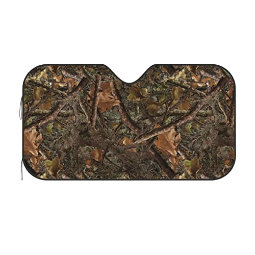 Camouflage Hunting Car Windshield Sunshade Front Window Sun Visor Protector Foldable Shield Cover for Truck SUV - color: White4