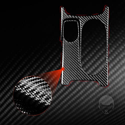 Real Carbon Fiber Car Center Control Armrests Box Multimedia Adjustment Water Cup Holder Frame Panel Sticker Cover Compatible with Benz CLA C117 2014-2018 GLA X156 2015-2019 Accessories Black - color: Center Armrests Multimedia Water Cup Holder Panel