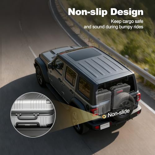 Upgraded Wrangler JL Trunk Mat | AOMSAZTO Cargo Liner for 2018-2026 Jeep Wrangler JL 4X4 Without OEM Subwoofer, All Weather Upgrade Cargo Mat Rubber for Wrangler JL-(Not for JK or 4XE) - style: 6) for Jeep Wrangler JL Without Subwoofer 2018-2026 Cargo Lin