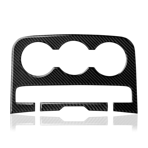 Car Front Cup Panel Sticker Cover Interior Trim Carbon Fiber Decal for Chevrolet Silverado/GMC Sierra 1500 2500HD 3500HD 2014-2018 Accessories - color: Front Cup Panel