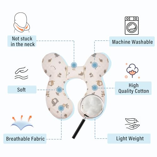 Baby Travel Pillow Upgraded, Soft Baby Head Support Pillow for Newborn Toddler, Babies Neck Car Seat, Pushchair and Strollers, Flower - color: Flower