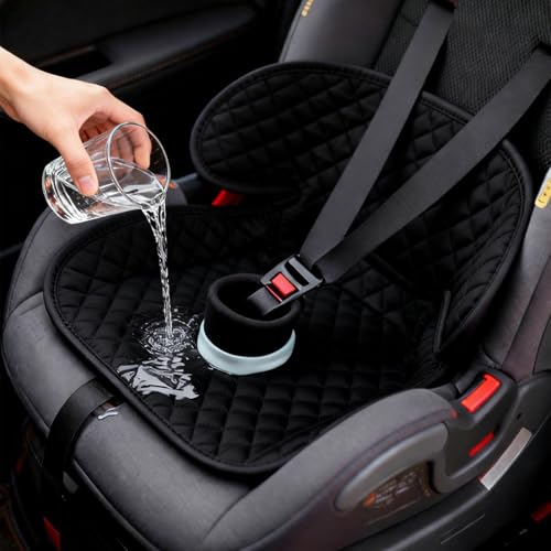 2 Pack Car Potty Training Seat Protector, Waterproof Toddler Carseat Potty Training Cover, Piddle Pads & Liners for Baby,Washable Non-Slip Leak-Proof Potty Pee Protector (Black) - color: Black