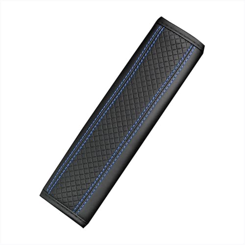 2PCS Car Seat Belt Cover, Soft Shoulder Strap Covers Harness Pads, Safety Leather Seatbelt Comfort Driving Cushion Protect Your Shoulder and Neck Universal for Car, SUV,Truck (Black/Blue) - color: Black/Blue