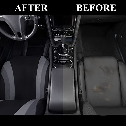 CAR PASS EVA Waterproof Car Seat Covers Full Set with 4Pcs Waterproof Car Floor Mats Universal Fit Airbag Compatible Automotive Interior Covers for Sedans, Trucks,Vans,SUV (Combo Set, Black & Gray) - color: Black & Gray