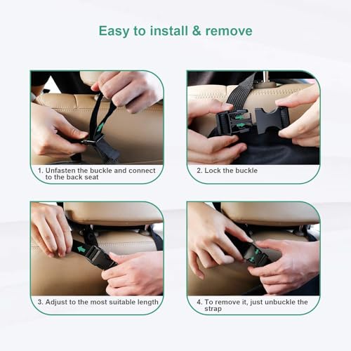 Oasser Back Seat Trunk Organizer Hanging Car Organizer Foldable Cargo Storage with 6 Large Pockets 3 Adjustable Straps 40x19inch - size: Regular-40x19in