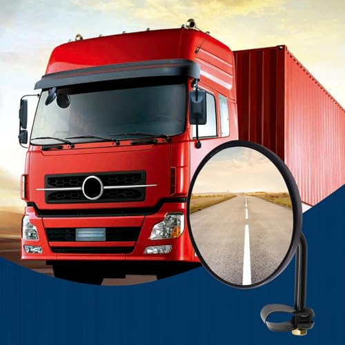 5.9-inch Round Convex Mirror with Tube Mounting Bracket- Convex Blind Spot Mirror for Truck/Bus/Van/Tractor/Tow/Forklift- 1PCS (1)