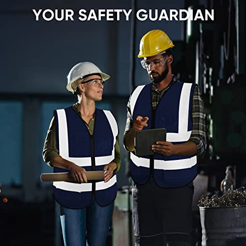 TICONN Reflective Safety Vest High Visibility Class II Mesh Vest for Women & Men Meets ANSI Standards - color: Blue, size: Small