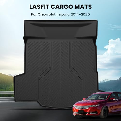 LASFIT Trunk Mat for Chevrolet Chevy Impala 2014-2020 (Not Fit Equipped with The Auto Stop/Start System), All Weather TPE Custom Fit Cargo Mat Trunk Liner for Chevy Impala Accessories, Black - size: Cargo Liner for Chevrolet Impala 2014-2020