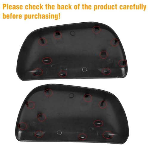 Moonlinks 1Pair Compatible with 2012 2013 2014 2015 2016 2017 2018 2019 2020 Toyota Sienna Mirror Cover Replacement, Black Left Driver Side&Right Passenger Side Door Rearview Side Clip-on Mirror Cap - color: Pair Black