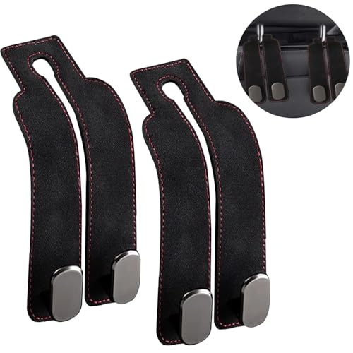 2 Pack Car Back Seat Headrest Hook for Car Handbag Clothes Coats Grocery Bags Car Interior Accessories