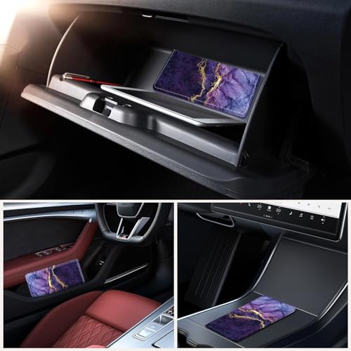 Car Registration and Insurance Holder,Colour Patterns Men Women Car License Document Registration and Insurance Card Holder - color: Purple Marble
