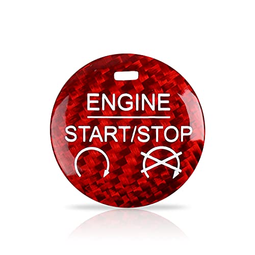 Car Engine Start Stop Button Sticker Carbon Fiber Decal for Ford Mustang 2015 2016 2017 2018 2019 2020 2021 2022 2023 Accessories - color: Engine Start Stop Button