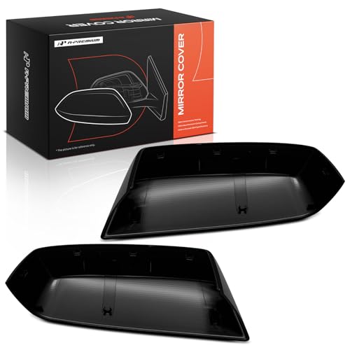 A-Premium 2 PCS Driver and Passenger Side Rearview Mirror Covers Caps - Compatible with Chevrolet Silverado 1500 LD 2019 & GMC Sierra 1500 2500 HD - Textured Black, Without Turn Signal Hole - color: Textured Black