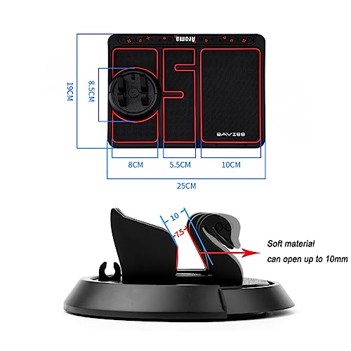 Tumecos Car Non-Slip Mat for Car Dashboard,Dashboard Mat for Car Dashboard Accessories,Dash Cell Phone Mount,Anti-Slip Pat Can Hold Cell Phone, Keys, Sunglasses - style: Style D