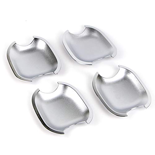 Dreamseek 4Pcs Door Handle Cup Bowl Cover Compatible with Toyota Highlander 2008-2013, Camry 2007-2011, Avalon Sienna 4Runner Tacoma Lexus GX470 RX350 GS350 Chrome ABS Exterior Molding Protector Trim - size: Door Handle Bowl Cover