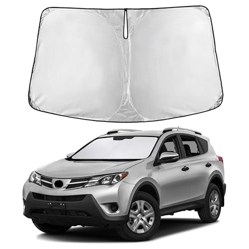 Autovir Windshield Sun Shade Fit for 2013-2016 2017 2018 Toyota RAV4 Sun Shade, Front Window Sun Visor, UV Protection, Heat Blocker, Foldable Car Accessories - size: For Toyota Rav4 2013-2018