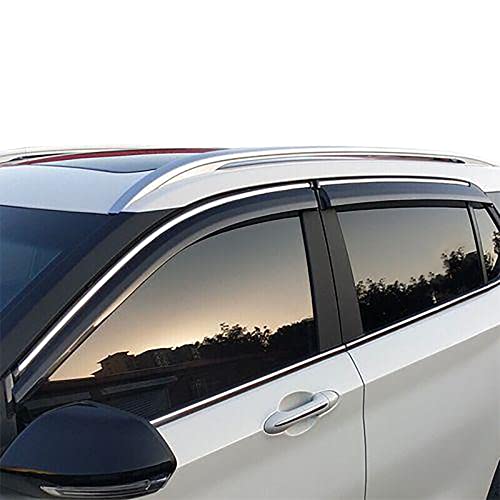 4 Pieces Tape-on Extra Durable Rain Guards Fit for 2025 2026 Toyota 4Runner,Window Deflectors,Window Visors (Smoke Black)
