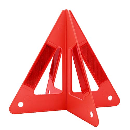 Akozon Emergency Triangles, Portable Car Roadside Triangles Emergency Breakdown Reflective Triangle For Car Warning Safety Road Stop Sign