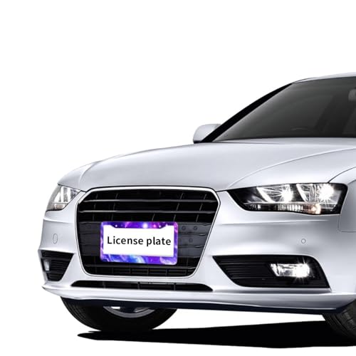 Galaxy Starry License Plate Frame - Starry Sky Purple Steering Wheel Cover Purple Cars Decor Aluminum Galaxy Plate Frame Cover Standard Us Ca Vehicles - color: Purple Galaxy