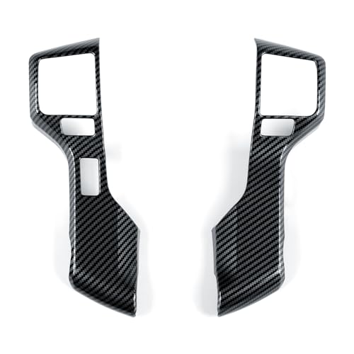 Car ABS Sticker Carbon Fiber Decal Cover Interior Trim Accessories for Toyota 4Runner SUV 2010-2025 Black - color: Wheel