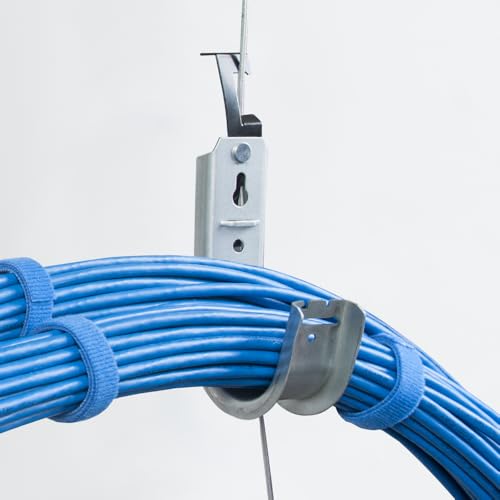 ICC Batwing J Hook 1-5/16” Without Retainer Clip - Galvanized Steel Cable Management Hooks for Hanging Cable to Hanger Wire and Threaded Rod - Rust-Resistant, EIA and TIA Compliant, 1-5/16 in 25 Pack - size: 1 5/16 in, style: Batwing