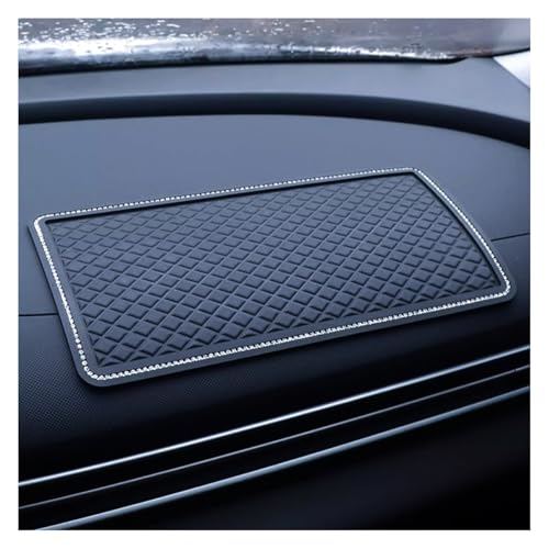 Bling Car Dashboard Anti-Slip Mat, Rhinestone Auto Dash Phone Hold Sticky Pad, 10.43'' × 5.91'' Vehicle Strong Gripping Mat for Keychains, Sun Glasses and Electronic Devices (Diamond) - color: Diamond
