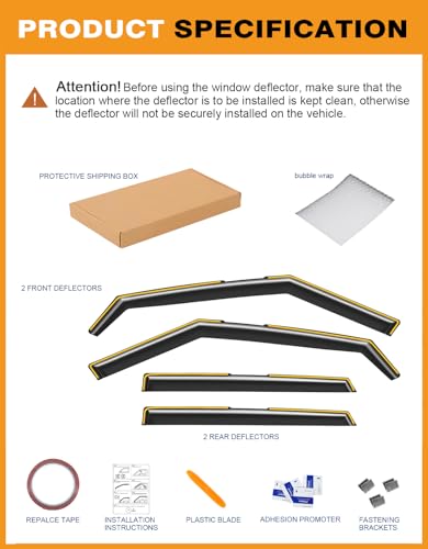 in-Channel Window Rain Guards Fit for Kia Seltos 2021-2026 Rain Guards Extra Durable Window Deflectors Visors Vent Visors Vent Shades Car Accessories -4 pcs - size: Fit for 2021-2026 Kia Seltos