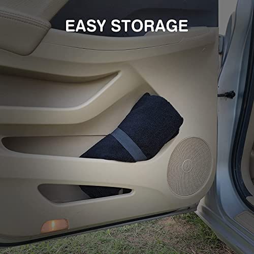 Leader Accessories 2pcs Waterproof Towel Front Seat Covers Black Non-Slip Bucket Seat Dog & Kid Auto Protector - color: Towel Black 2pcs