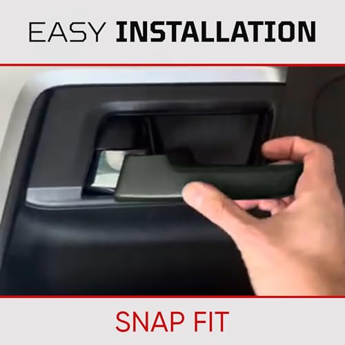 AJT DESIGN Door Handle Covers Compatible with Toyota 4Runner 2010+ (5th Gen) | 5th gen 4runner Chrome Delete | ABS Plastic Front & Back Interior Car Door Handle Cover| Made in USA | Army Green - color: Army Green