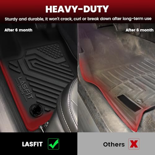 LASFIT Floor Mats for Jeep Compass 2026 2025 2024 2023 2022 2021 2020 2019 2018 2017, All Weather TPE Custom Fit Floor Liners Cargo Mat Trunk Liner Full Set 4 PCS Accessories for Compass Black - style: Compass 17-26