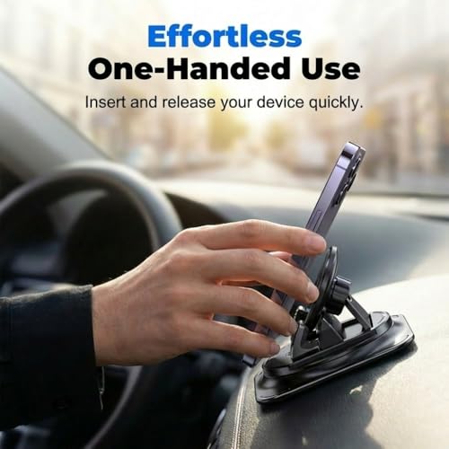 Car Phone Holder 360 Degree Rotation, 2026 New Dashboard Hero Phone Holder, Adjustable Universal Car Phone Mount for Car Magnetic Interiorcar Navigation Mount for Drivers (3PCS) - color: 3PCS