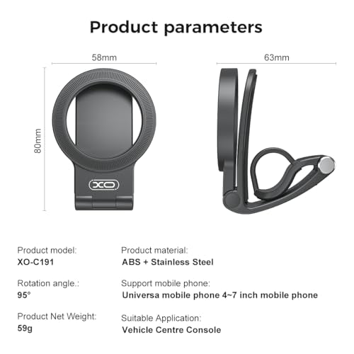 Magnetic Phone Holder for Car,Strong Non-Slip Car Phone Mount, Hands-Free Navigation for Car,Phone Holder for Car/Desk, Compatible with iPhone/Samsung and All Smartphones