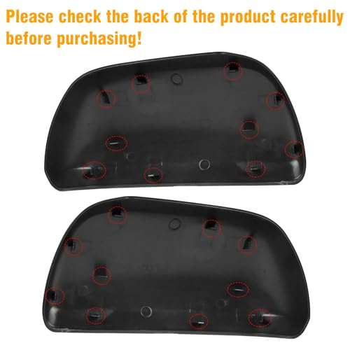 Moonlinks 1Pair Compatible with 2012 2013 2014 2015 2016 2017 2018 2019 2020 Toyota Sienna Mirror Cover Replacement, Gray Left Driver Side&Right Passenger Side Door Rearview Side Clip-on Mirror Cap - color: Pair Gray