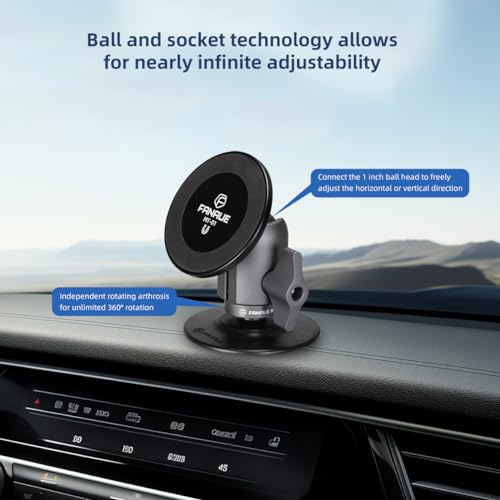 FANAUE SC-0380P Single Socket Arm Flex Holder Adhesive Base for RAM Mounts 1 inch Ball Head and Motorcycle Phone Mount, VHB Sticky Adhesive can Mounted on Windshields, Dashboards ect Car Accessories.