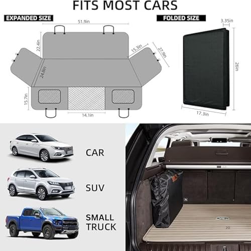 Dog Car Seat Cover – XL Hard Bottom Hammock, Waterproof & Scratch-Resistant, Supports 400 lbs – Heavy-Duty Pet Seat Protector for Cars, Trucks & SUVs – Oxford Fabric