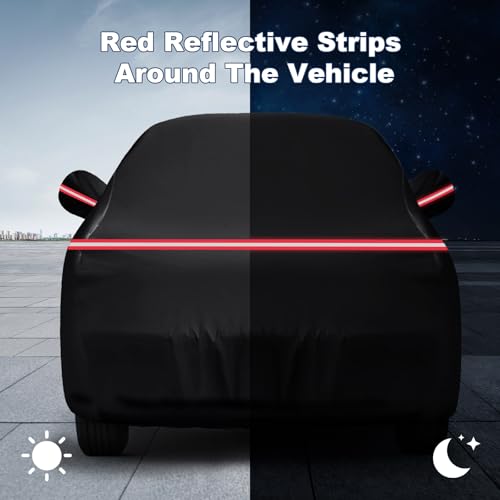 QUNSUNUS F100 Truck Cover 1948-1983 and F150 1980-2003 Regular Cab Short Bed, Waterproof F100 Car Cover with Elastic Edge, All Weather F150 Cover with Straps and Zipper - size: for Ford F100&F1 Regular Cab 6.75ft Short Bed