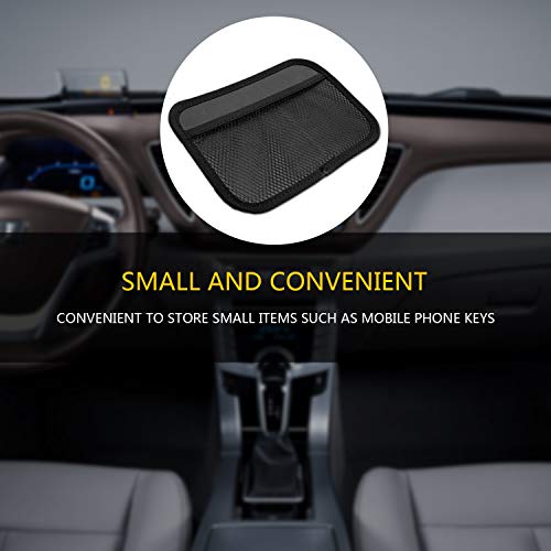 INNOLIFE Car Net Pocket Side Clutter Scattered Storage Phone Holder Strong Paste Organizer 8"x5.75"(2pcs L) - size: 2 Large
