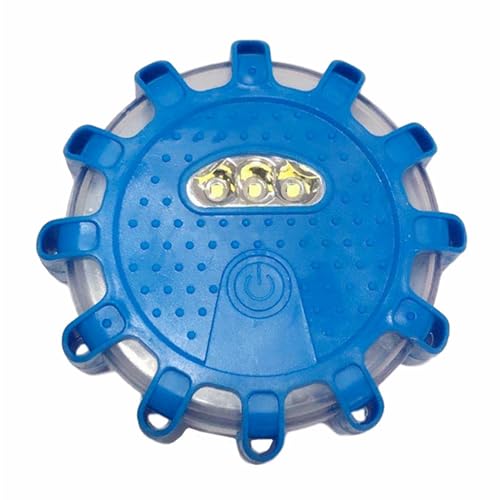 Shakven 12 Led Flasher Lamp Car Roadside Flares Emergencys Accessories Auto Lamp | Magnetic Emergencys Flashlight Car Warning Light Led Flasher Lamp,Led Flasher Lamp For Vechiles,Car Warning Light - color: blue blue light