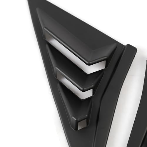YINGTUU for Honda Civic Accessories 10th Gen 2016-2021 Window Louvers Racing Style Triangular Window Glass Blinds Hatchback Dumb Black - color: Rear Side Window for Hatchback-dumb Black