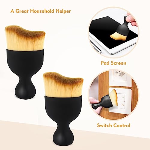 Car Interior Cleaning Brush Car Duster Interior with Ultra Soft Bristles Auto Detailing Brushes Dusting Car Accessories for Dashboard, AC Vents, Leather, Scratch-Free (2Pack) - size: 2Pack