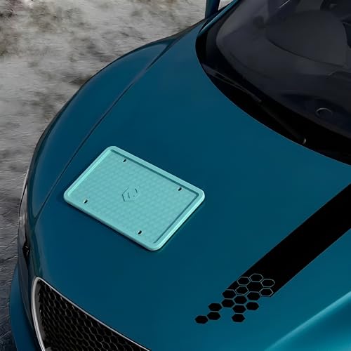 Rightcar Solutions Car Plate Frame, Silicone License Plate Frame, Rust-Proof Rattle-Proof Weather-Proof License Plate Holder for Front or Rear, Aqua Blue, 1 Pack - color: Aqua Blue