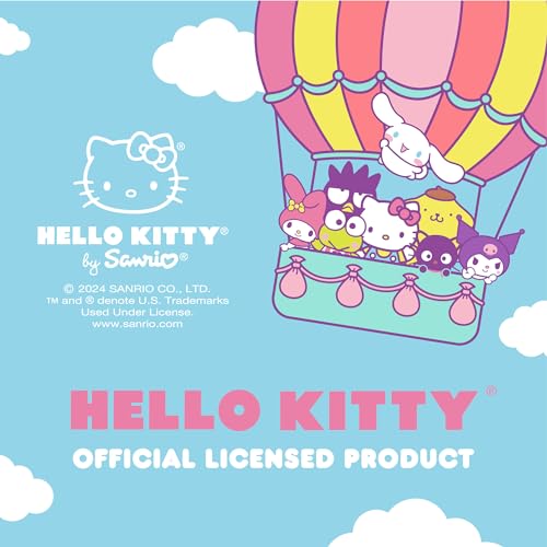 Hello Kitty Steering Wheel Cover, Official Sanrio Car Steering Wheel Cover with Universal Size 14.5-15.5, Cute Black for Women, Hello Kitty Car Accessories (Hello Kitty Bows) - style: Hello Kitty Bows