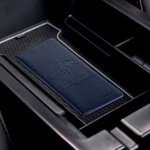 Valardoh Premium Car Registration and Insurance Card Holder, Car Document Holder for Cards, Driver License & other Essential Documents (Deep Blue) - color: Deep Blue