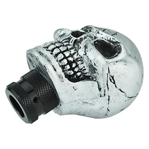 Skull Gear Speed Shift Stick Head Fit Most Cars - color: Silver