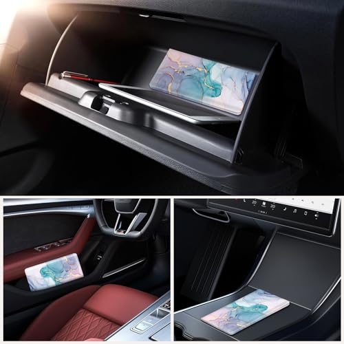Car Registration and Insurance Holder,Colour Patterns Men Women Car License Document Registration and Insurance Card Holder - color: Blue Pink Marble