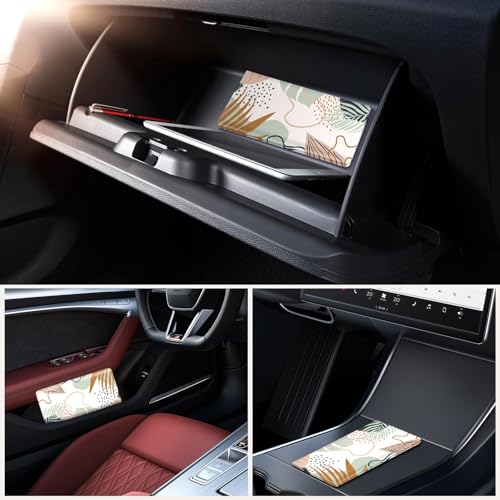 Car Registration and Insurance Holder,Colour Patterns Men Women Car License Document Registration and Insurance Card Holder - color: Abstract Flora