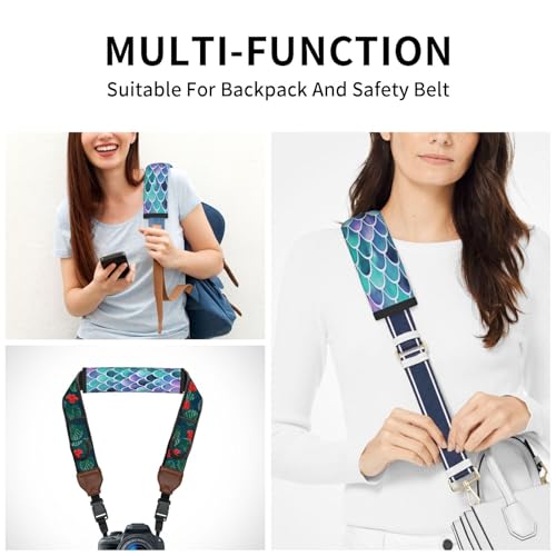 Mermaid 2 PCS Car Seat Belt Pad Cover for Adults, Suitable for Car Seat Belt Backpack Shoulder Bag - color: Mermaid