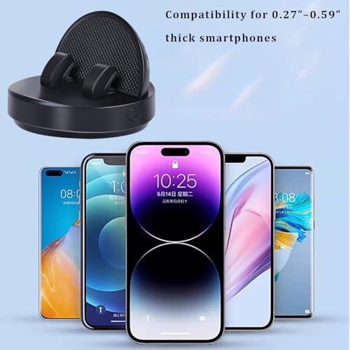 Car Dashboard Phone Mount 360° Rotatable,Adhesive Auto Phone Holder,Center Console Car Mount,Dashboard Phone Stand for All Smartphones(1PC,ZJ04)